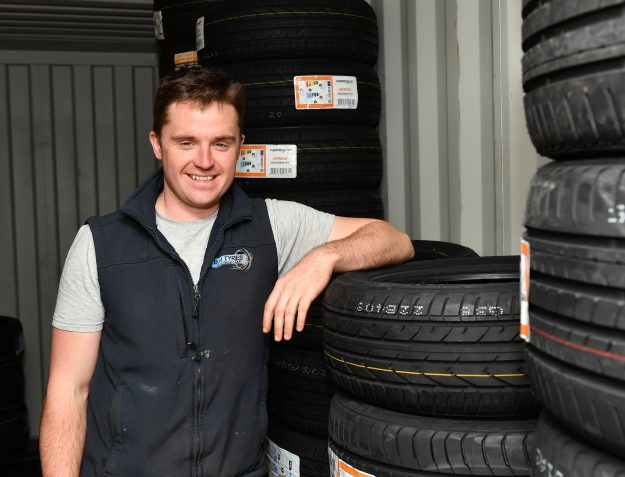 Brian Hoy from BH tyres and alloys on the Tempo Road, Enniskillen